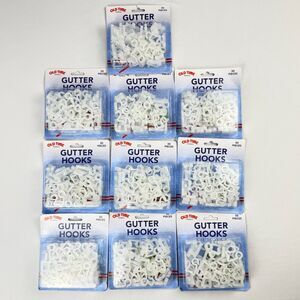 Lot of 10 Old Time Pottery Plastic Gutter Hooks 500 Count Christmas Light Clips